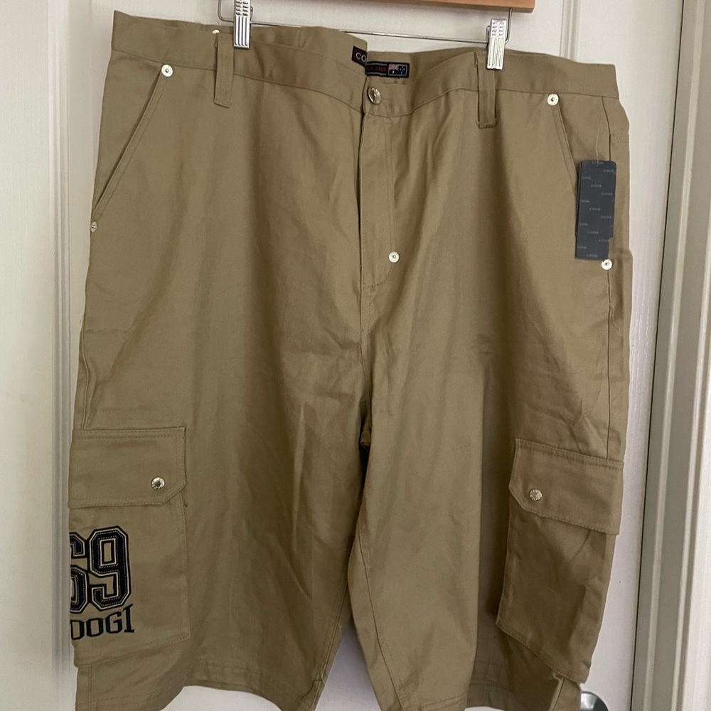 Googi Australia 69 Embroidered khaki Cargo Shorts